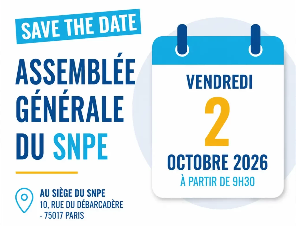 Save the date : Assemblée Générale du SNPE le 2 octobre 2026